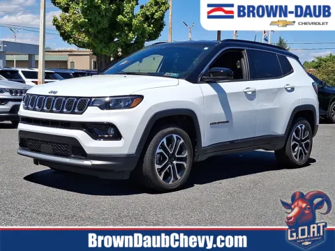 White 2023 Jeep Compass Limited 4x4 for sale in Nazareth, PA