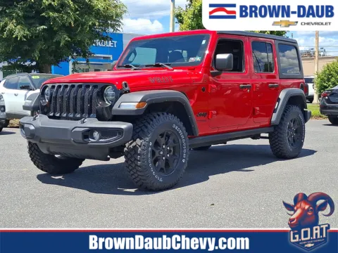 Red 2022 Jeep Wrangler Unlimited Willys 4x4 for sale in Nazareth, PA