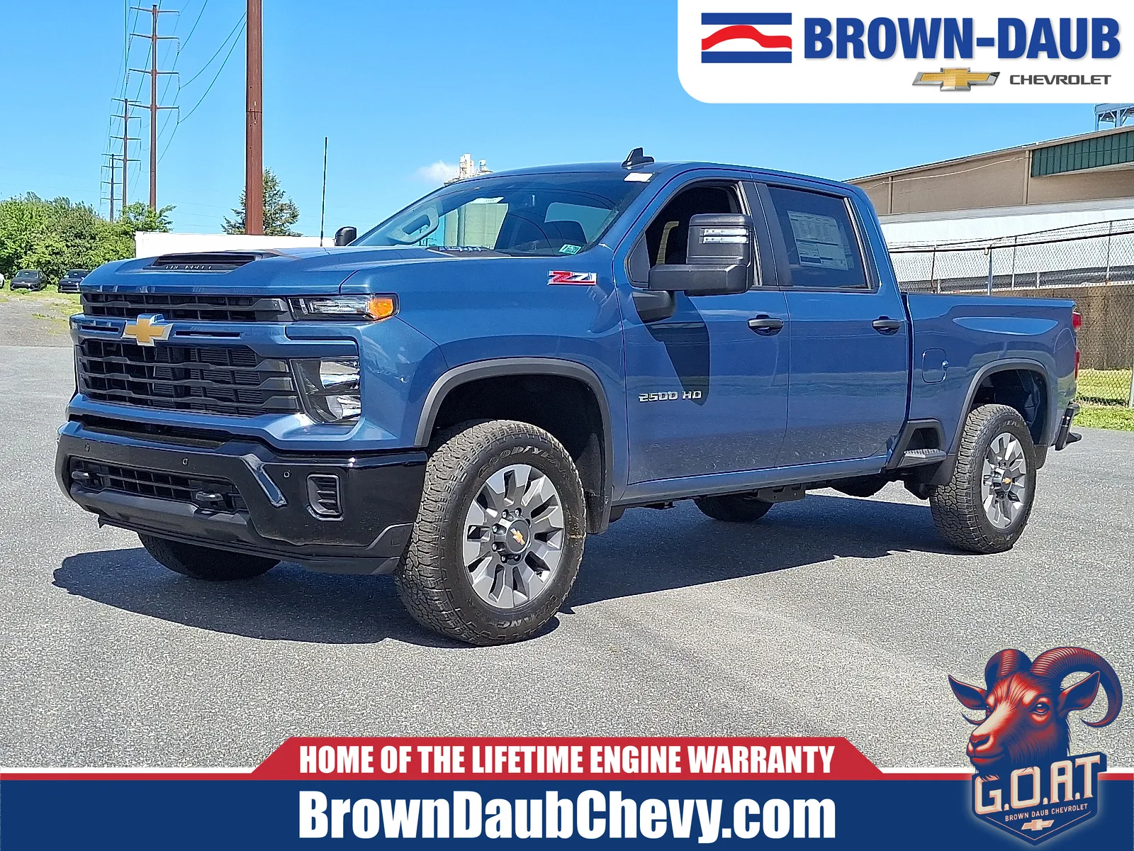 Blue 2026 Chevrolet Silverado 2500 HD Crew Cab, Standard Bed, WT, 4WD for sale in Nazareth, PA