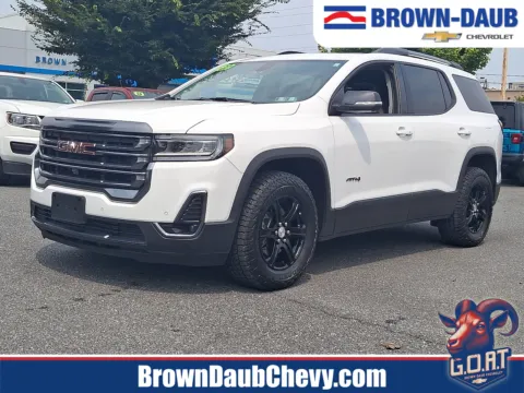 White 2023 GMC Acadia AWD AT4 for sale in Nazareth, PA