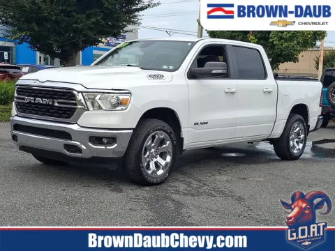 White 2022 Ram 1500 Big Horn Crew Cab 4x4 5'7" Box for sale in Nazareth, PA