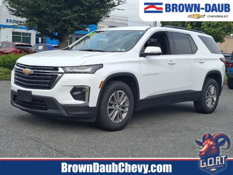 White 2023 Chevrolet Traverse AWD LT Cloth for sale in Nazareth, PA