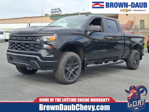 Black 2026 Chevrolet Silverado 1500 4WD Crew Cab Standard Bed Custom Trail Boss for sale in Nazareth, PA