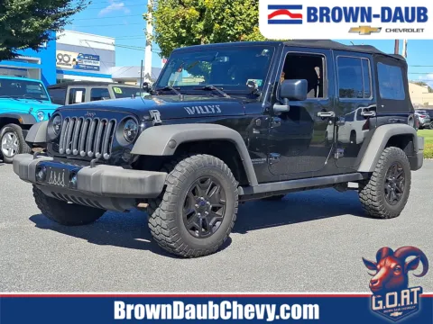 Black 2015 Jeep Wrangler Unlimited Willys Wheeler for sale in Nazareth, PA