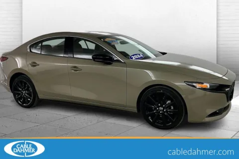 Beige 2024 Mazda Mazda3 Sedan 2.5 Carbon Turbo for sale in Lawrence, KS