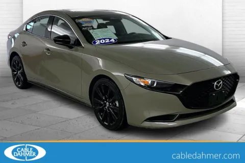 Beige 2024 Mazda Mazda3 Sedan 2.5 Carbon Turbo for sale in Lawrence, KS
