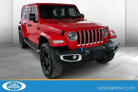 Red 2022 Jeep Wrangler 4xe Unlimited Sahara for sale in Lawrence, KS