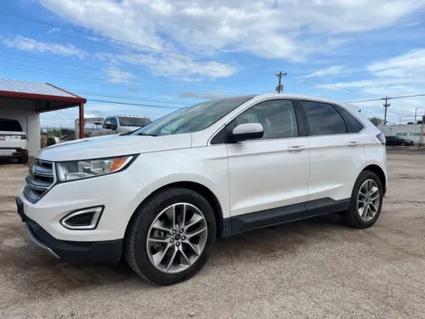 White 2016 FORD EDGE TITANIUM for sale in Abilene, TX