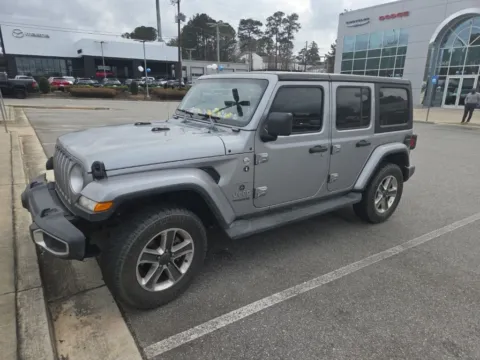 Silver 2020 Jeep Wrangler Unlimited Sahara for sale in Macon, GA