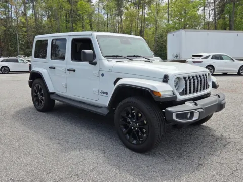 White 2025 Jeep Wrangler Sahara 4xe for sale in Macon, GA