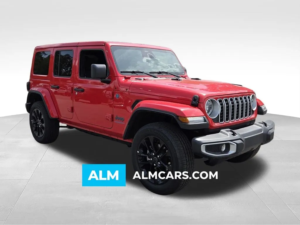 Red 2025 Jeep Wrangler Sahara 4xe for sale in Macon, GA