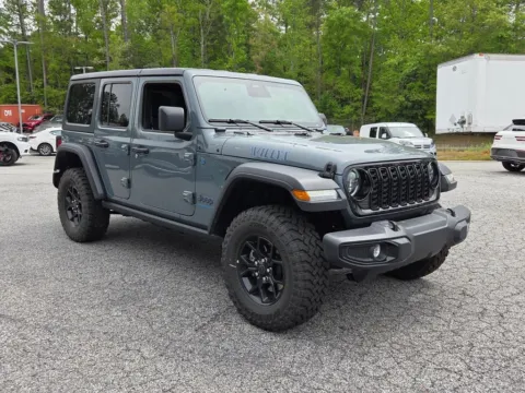 Gray 2025 Jeep Wrangler Willys 4xe for sale in Macon, GA