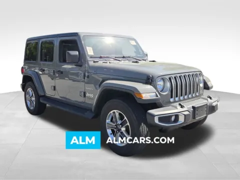 Gray 2021 Jeep Wrangler Unlimited Sahara for sale in Macon, GA