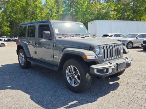 Gray 2021 Jeep Wrangler Unlimited Sahara for sale in Macon, GA