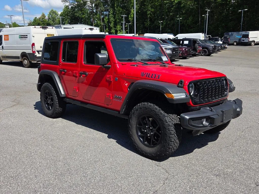 Red 2025 Jeep Wrangler Willys 4xe for sale in Macon, GA