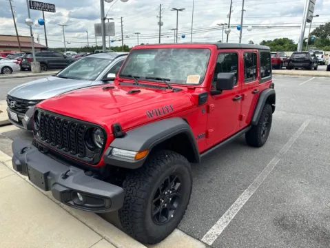 Red 2025 Jeep Wrangler Willys 4xe for sale in Macon, GA
