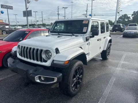White 2025 Jeep Wrangler Sahara 4xe for sale in Macon, GA