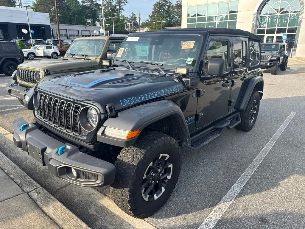 Black 2024 Jeep Wrangler Rubicon 4xe for sale in Macon, GA