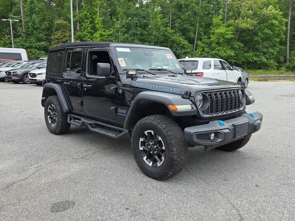 Black 2024 Jeep Wrangler Rubicon 4xe for sale in Macon, GA