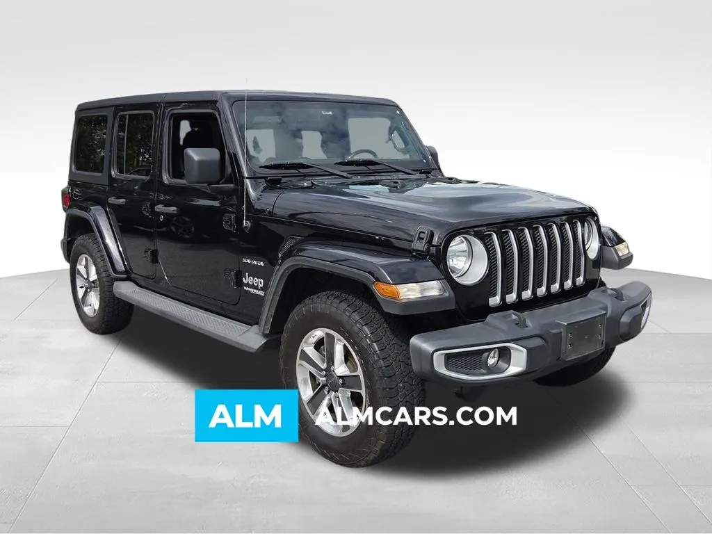 Black 2021 Jeep Wrangler Unlimited Sahara for sale in Macon, GA