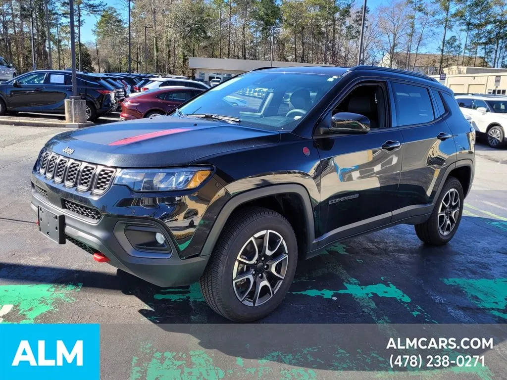 Black 2024 Jeep Compass Trailhawk for sale in Macon, GA