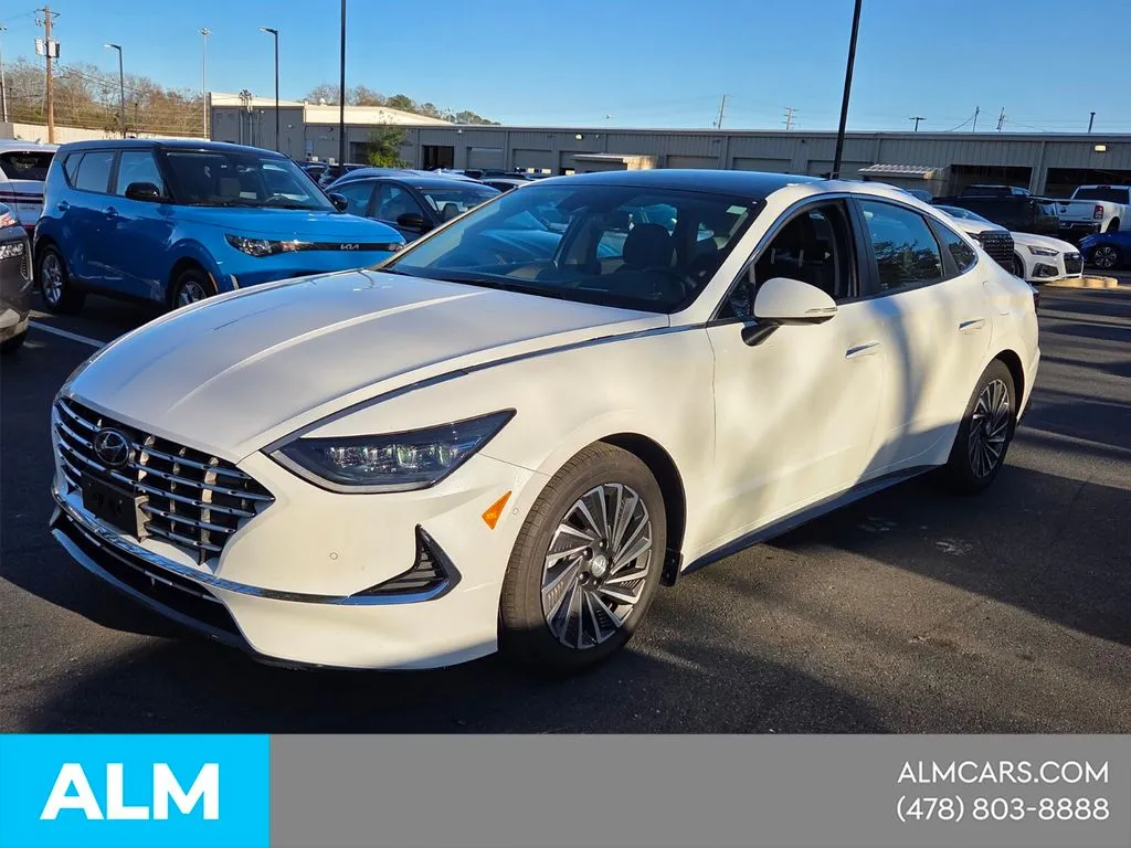White 2022 Hyundai Sonata Hybrid Limited for sale in Macon, GA