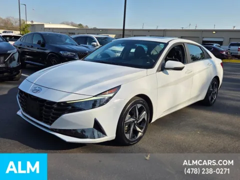White 2023 Hyundai Elantra Hybrid Limited for sale in Macon, GA