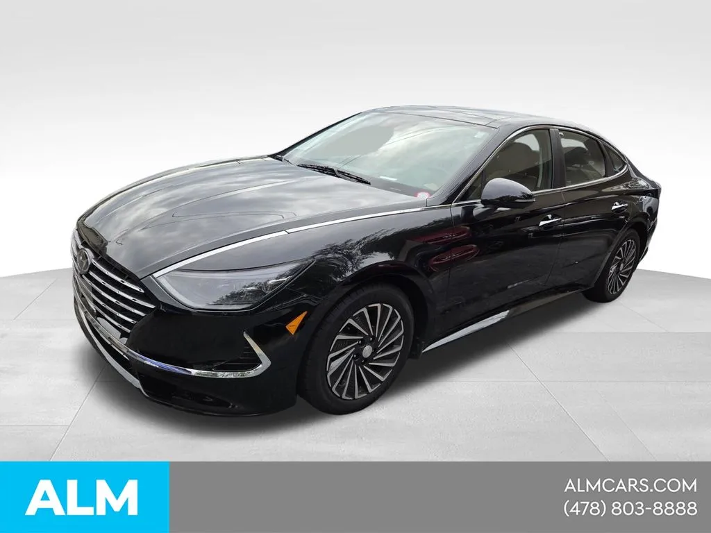 Black 2023 Hyundai Sonata Hybrid Limited for sale in Macon, GA