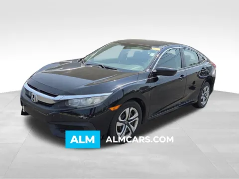 Black 2018 Honda Civic LX for sale in Macon, GA