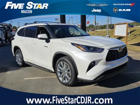 White 2021 Toyota Highlander Hybrid Limited for sale in Macon, GA