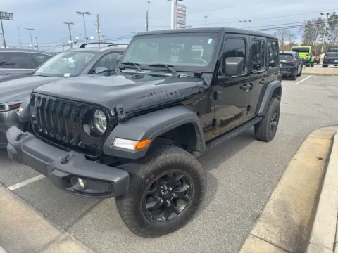 Black 2021 Jeep Wrangler Unlimited Willys for sale in Macon, GA