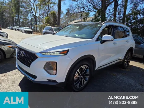 White 2019 Hyundai Santa Fe Ultimate for sale in Macon, GA