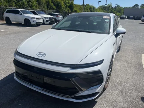 White 2024 Hyundai Sonata Hybrid Limited for sale in Warner Robins, GA