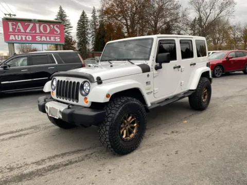 White 2013 Jeep Wrangler Unlimited Sahara for sale in Rome, NY