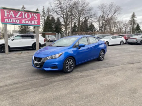 Blue 2021 NISSAN VERSA SV for sale in Rome, NY