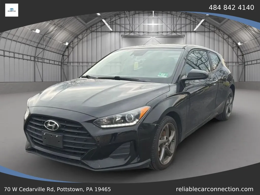 Black 2019 Hyundai Veloster 2.0 Coupe 3D for sale in Pottstown, PA
