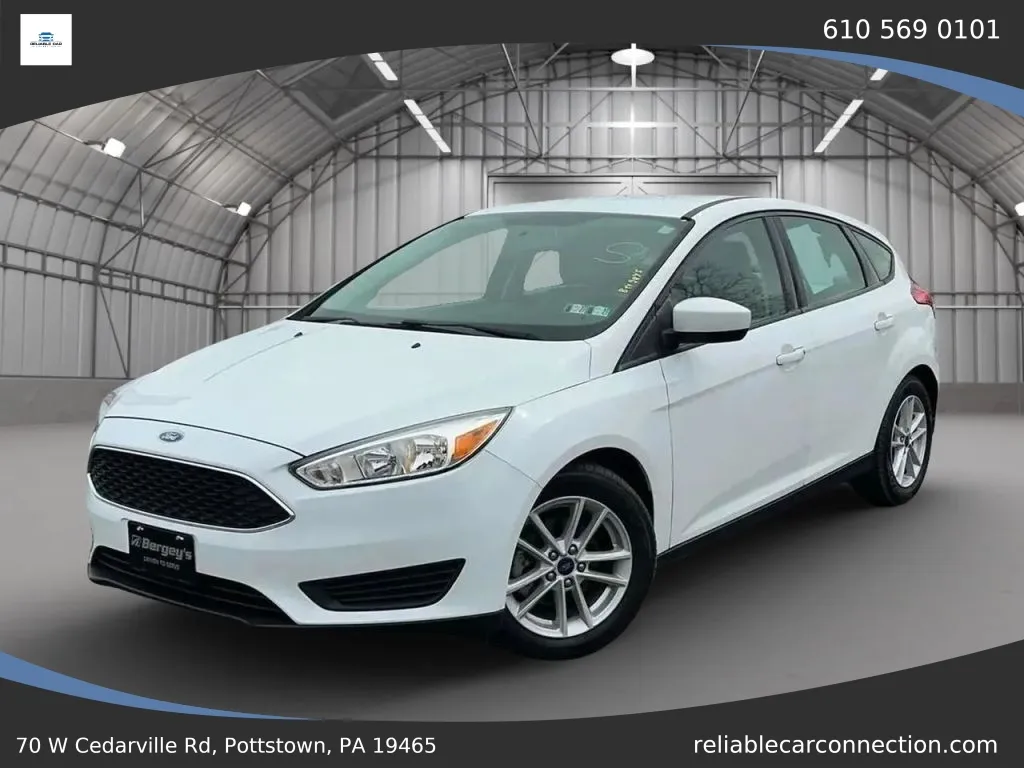 White 2018 Ford Focus SE Hatchback 4D for sale in Pottstown, PA