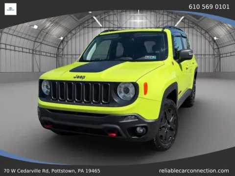 Yellow 2018 Jeep Renegade Trailhawk Sport Utility 4D for sale in Pottstown, PA