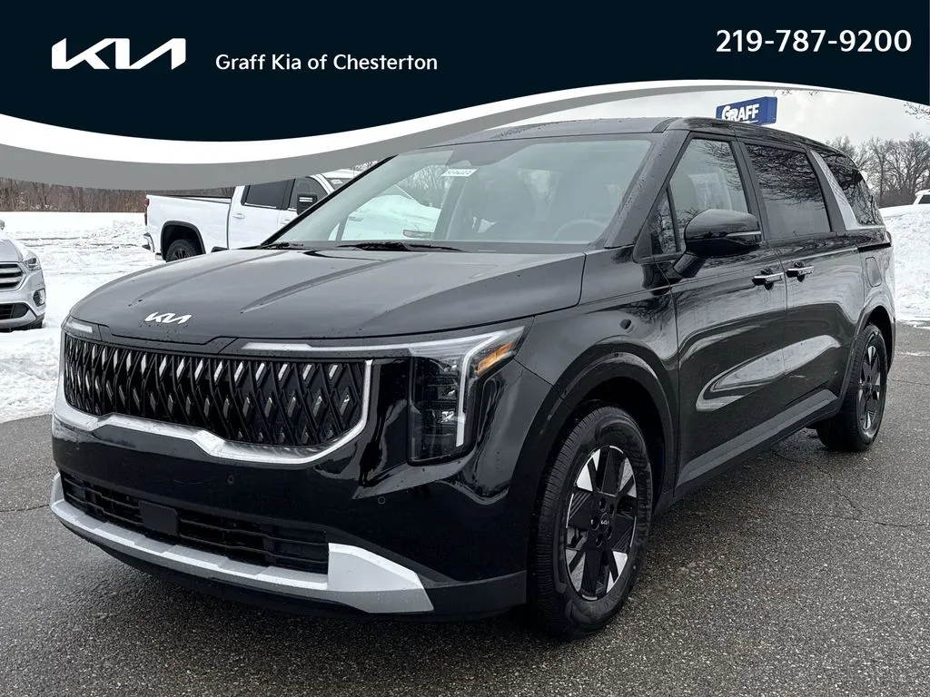 Black 2026 Kia Carnival Hybrid LXS for sale in Burns Harbor, IN