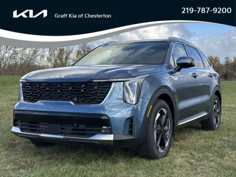 Blue 2025 Kia Sorento Hybrid EX for sale in Burns Harbor, IN