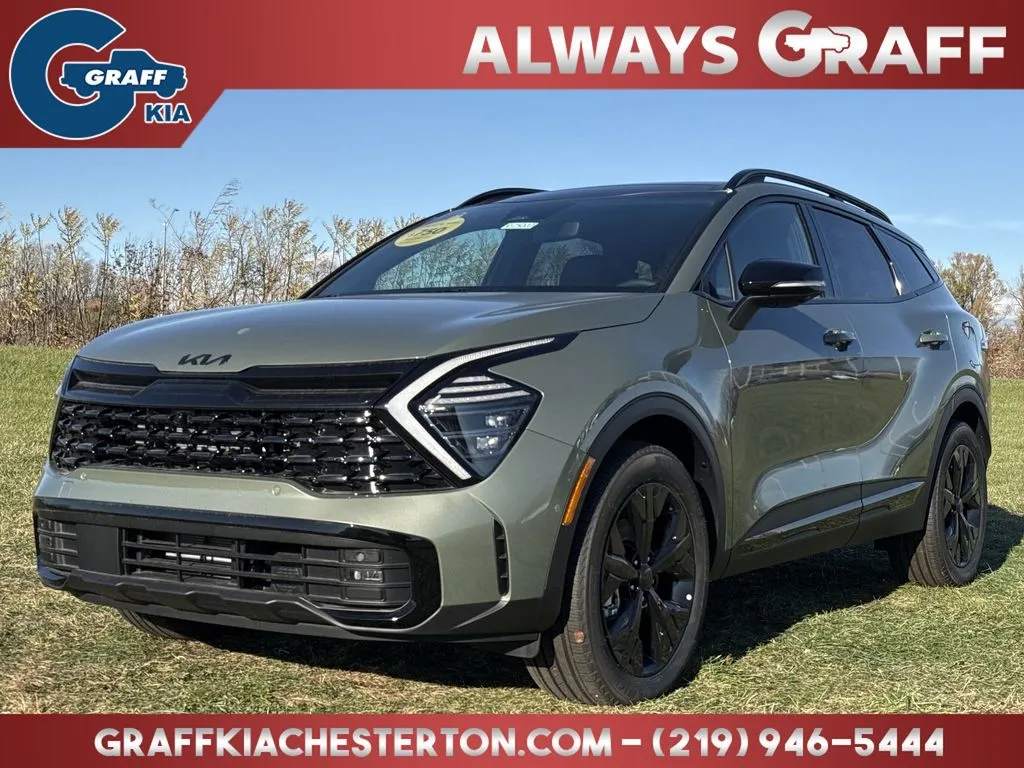 Green 2025 Kia Sportage Plug-In Hybrid X-Line Prestige for sale in Burns Harbor, IN