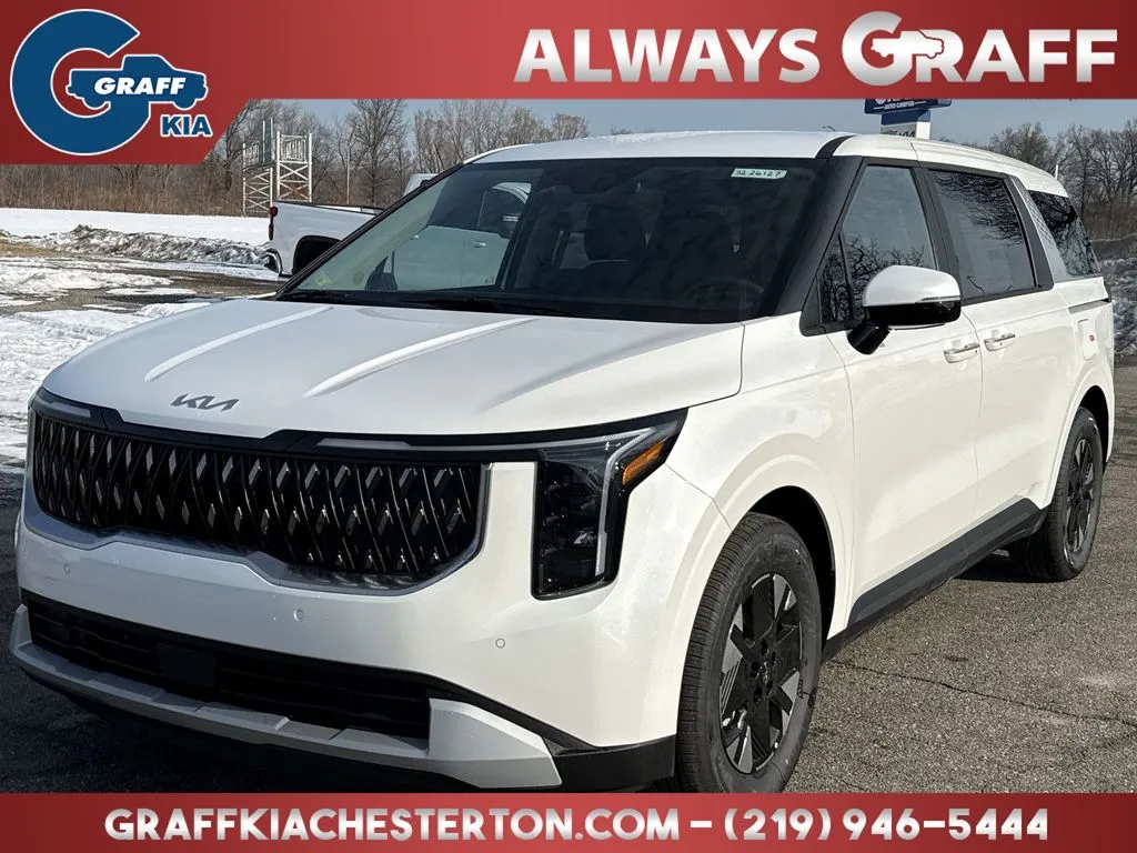 White 2026 Kia Carnival Hybrid LXS for sale in Burns Harbor, IN