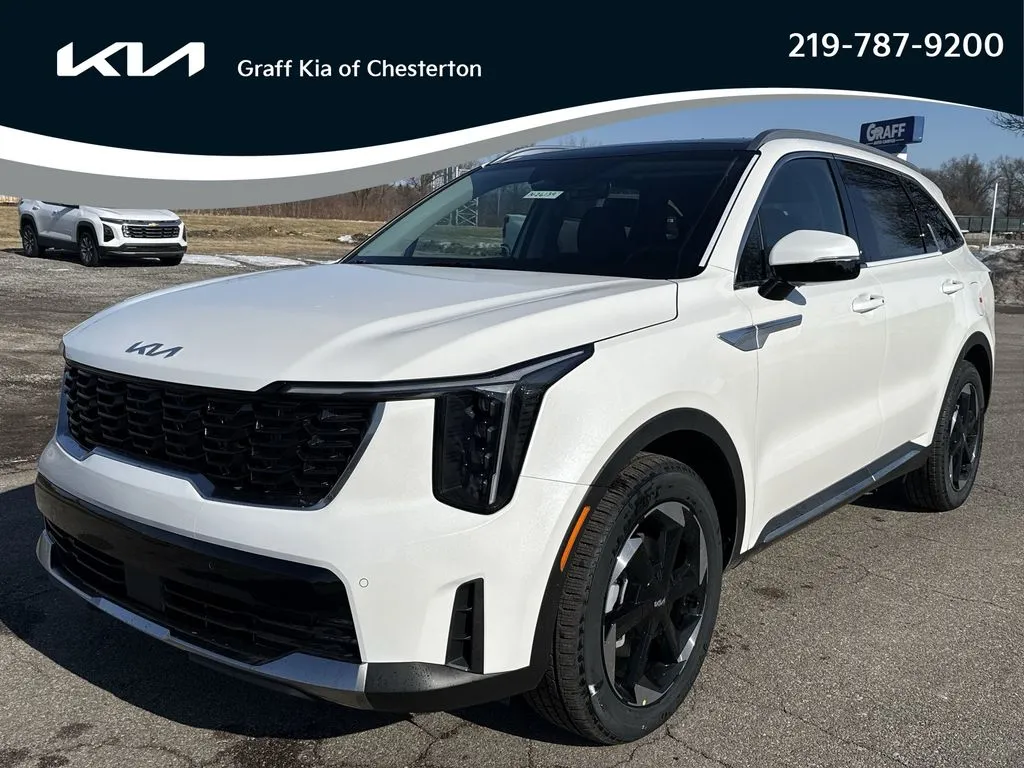 White 2026 Kia Sorento Hybrid EX for sale in Burns Harbor, IN