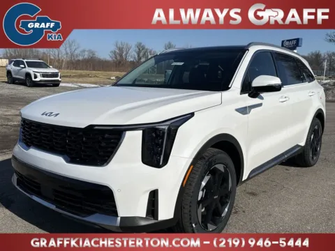 White 2026 Kia Sorento Hybrid EX for sale in Burns Harbor, IN