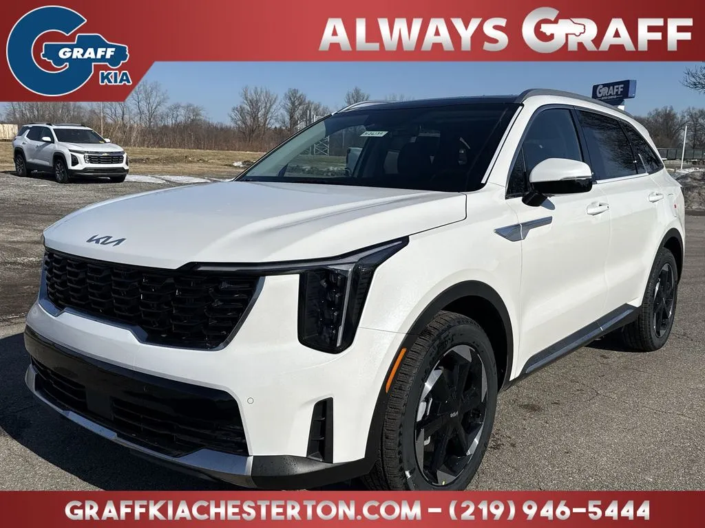 White 2026 Kia Sorento Hybrid EX for sale in Burns Harbor, IN