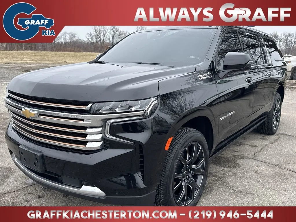 Black 2023 Chevrolet Suburban High Country for sale in Burns Harbor, IN