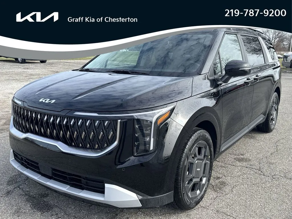 Black 2026 Kia Carnival Hybrid EX for sale in Burns Harbor, IN