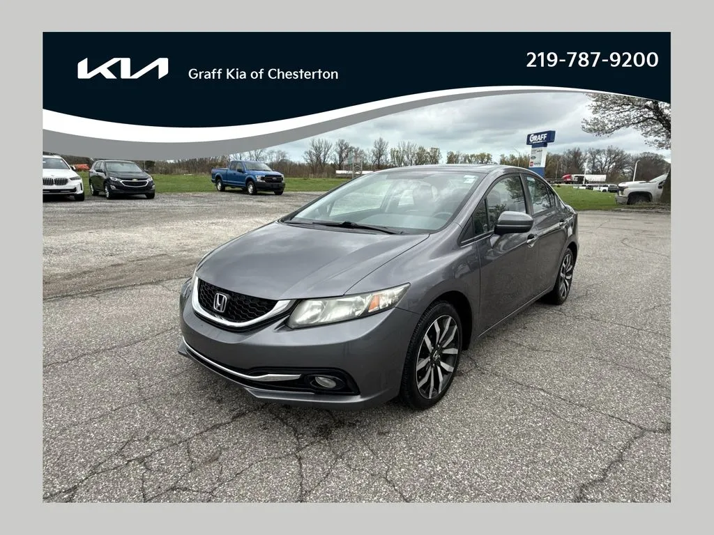 Gray 2014 Honda Civic EX-L for sale in Burns Harbor, IN