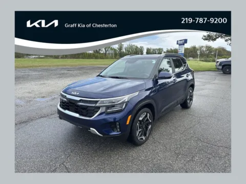 Blue 2024 Kia Seltos SX for sale in Burns Harbor, IN