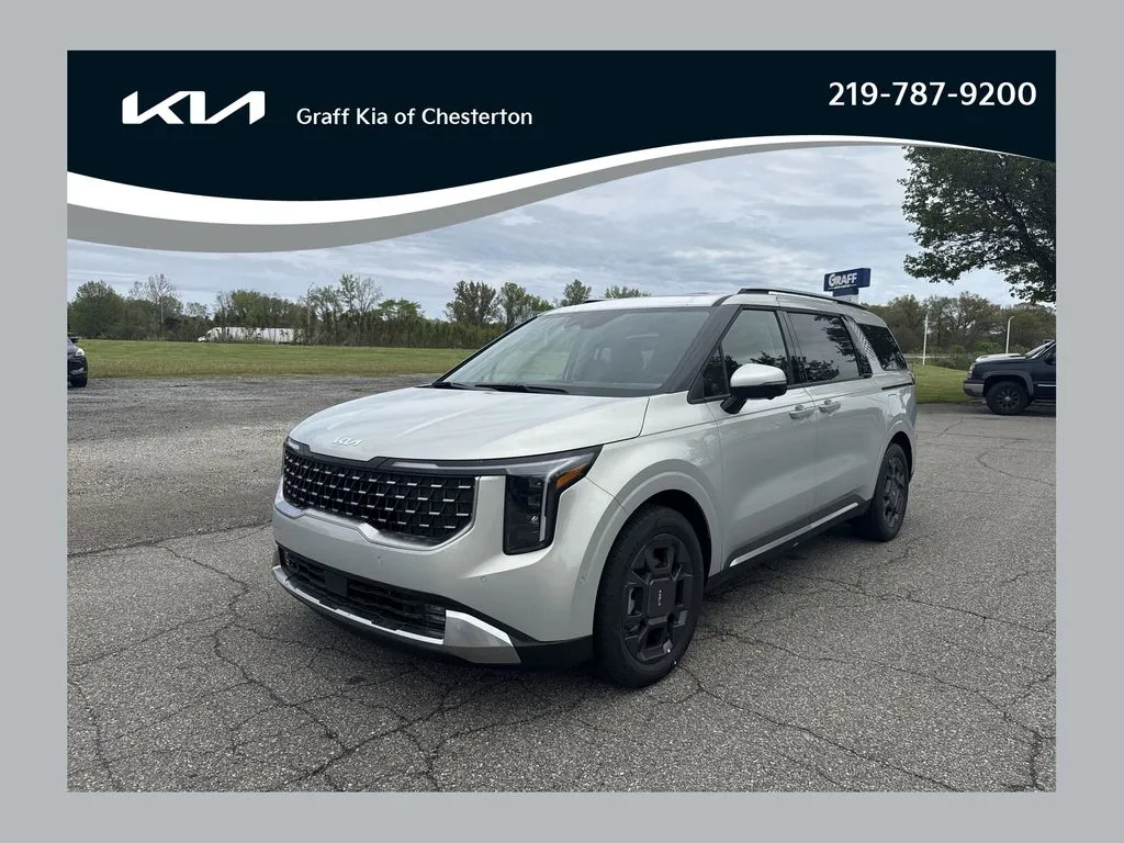 Silver 2026 Kia Carnival Hybrid SX for sale in Burns Harbor, IN